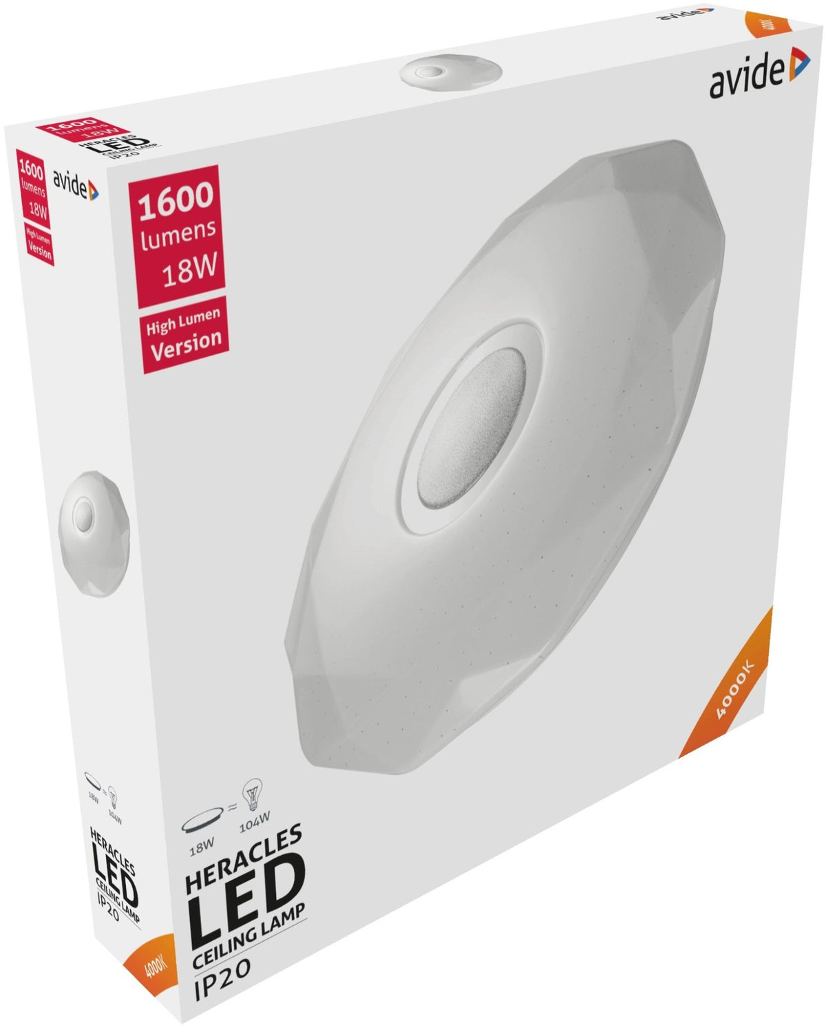 Avide 927206 Svetilka stropna Heracles LED 18W 4000K 1600lm